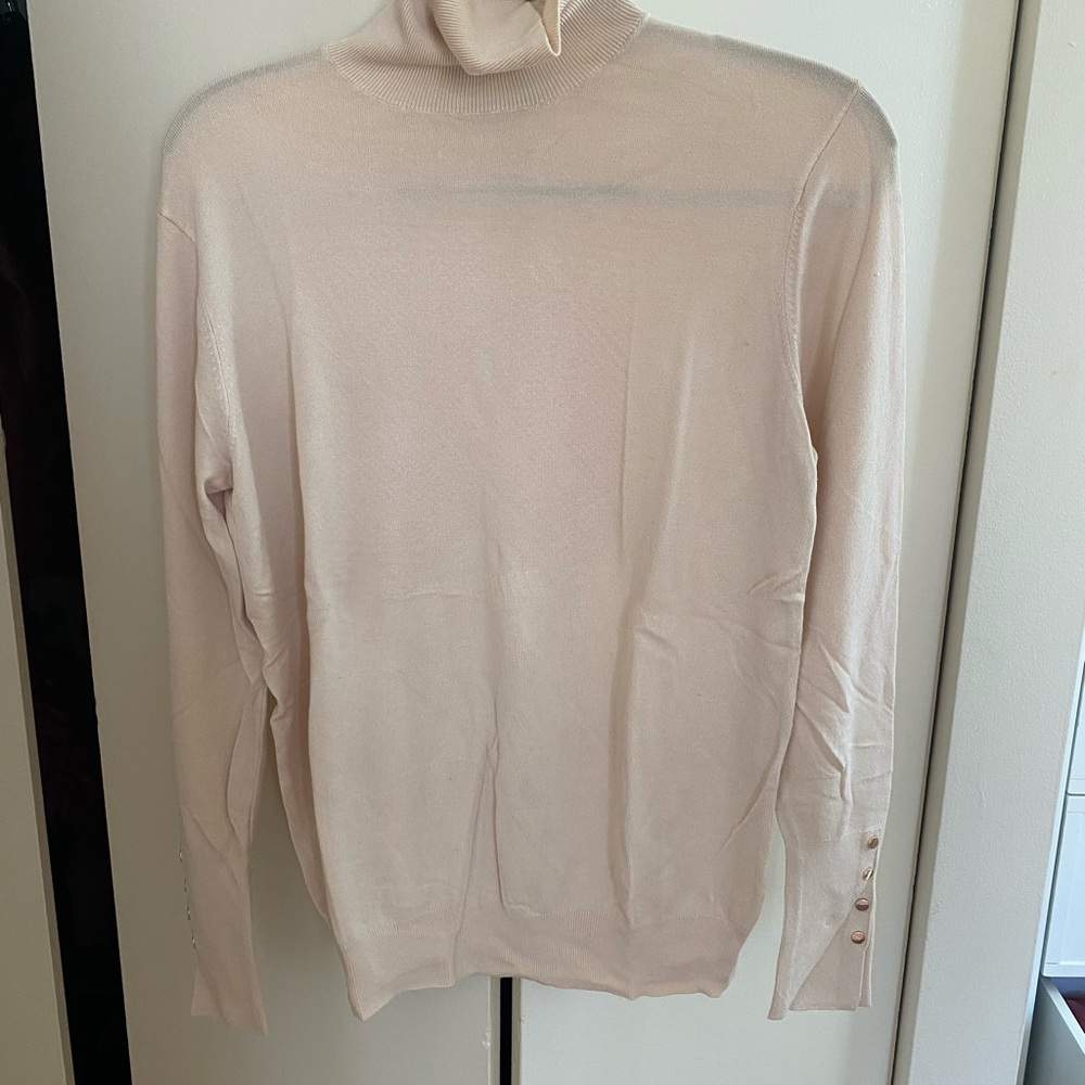 Zara Women’s Light Beige Turtleneck Sweater